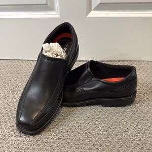 Rockport Men's Black Leather Slip-On Shoes